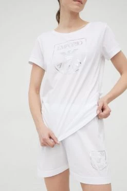 Γυναικεία Πιτζάμα Βαμβακερές πιτζάμες Emporio Armani Underwear άσπρο -Emporio Armani Underwear Κατάστημα unnamed file 1135