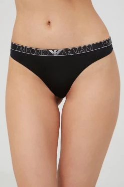 Γυναικεία Σλιπ Στρίνγκ Emporio Armani Underwear μαύρο