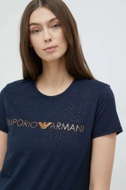 Γυναικεία Κοντομάνικο Μπλουζάκι Lounge Emporio Armani Underwear ναυτικό μπλε -Emporio Armani Underwear Κατάστημα unnamed file 120