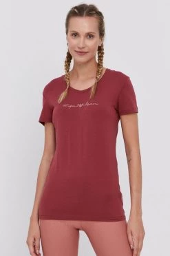 Emporio Armani Underwear Γυναικεία Πιτζάμα Μπλουζάκι πιτζάμας Emporio Armani κάστανο