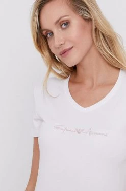 Emporio Armani Underwear Γυναικεία Πιτζάμα Μπλουζάκι πιτζάμας Emporio Armani άσπρο -Emporio Armani Underwear Κατάστημα unnamed file 1223