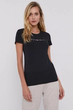 Emporio Armani Underwear Γυναικεία Πιτζάμα Μπλουζάκι πιτζάμας Emporio Armani μαύρο