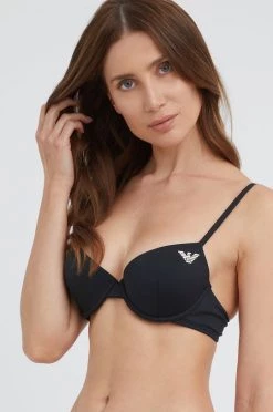 Γυναικεία Μπικίνι Σουτιέν κολύμβησης Emporio Armani Underwear μαύρο
