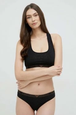 Γυναικεία Σετ σουτιέν και σλιπ Emporio Armani Underwear μαύρο