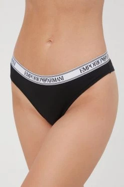 Γυναικεία Σλιπ Βραζιλιάνικο στρίνγκ Emporio Armani Underwear (2-pack) μαύρο