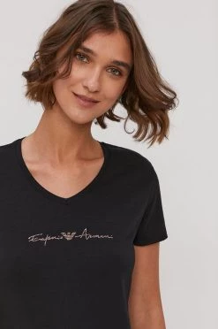 Emporio Armani Underwear Γυναικεία Πιτζάμα Μπλουζάκι πιτζάμας Emporio Armani μαύρο -Emporio Armani Underwear Κατάστημα unnamed file 1520