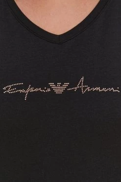 Emporio Armani Underwear Γυναικεία Πιτζάμα Μπλουζάκι πιτζάμας Emporio Armani μαύρο -Emporio Armani Underwear Κατάστημα unnamed file 1521