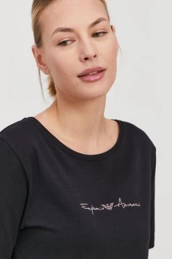 Emporio Armani Underwear Γυναικεία Πιτζάμα Νυχτικό Emporio Armani χρώμα: μαύρο -Emporio Armani Underwear Κατάστημα unnamed file 1524