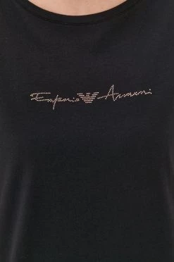 Emporio Armani Underwear Γυναικεία Πιτζάμα Νυχτικό Emporio Armani χρώμα: μαύρο -Emporio Armani Underwear Κατάστημα unnamed file 1525