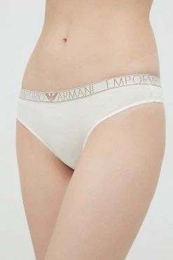 Γυναικεία Σλιπ Στρίνγκ Emporio Armani Underwear μπεζ