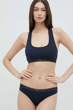 Γυναικεία Σετ σουτιέν και σλιπ Emporio Armani Underwear ναυτικό μπλε