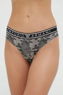 Γυναικεία Σλιπ Βραζιλιάνικο στρίνγκ Emporio Armani Underwear (2-pack) μαύρο