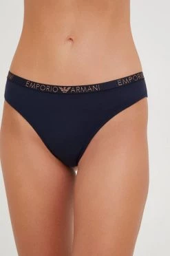 Γυναικεία Σλιπ Βραζιλιάνικο στρίνγκ Emporio Armani Underwear 2-pack ναυτικό μπλε