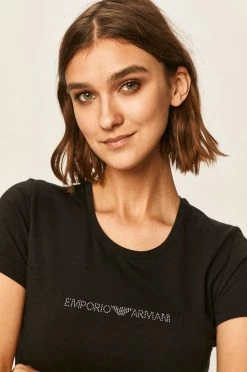 Γυναικεία Κοντομάνικο Μπλουζάκι Lounge Emporio Armani Underwear μαύρο -Emporio Armani Underwear Κατάστημα unnamed file 329