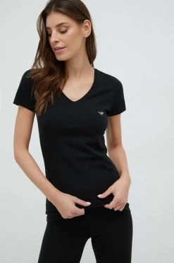 Γυναικεία Κοντομάνικο Μπλουζάκι Lounge Emporio Armani Underwear άσπρο