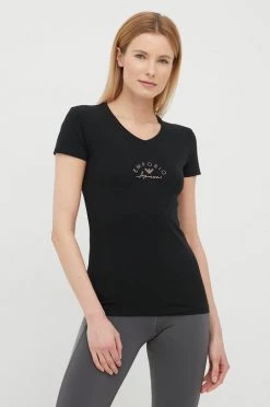 Γυναικεία Κοντομάνικο Μπλουζάκι Emporio Armani Underwear μαύρο