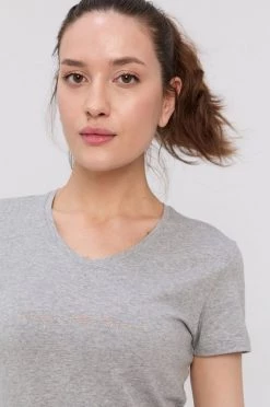 Γυναικεία Κοντομάνικο Μπλουζάκι Emporio Armani Underwear χρώμα: γκρι -Emporio Armani Underwear Κατάστημα unnamed file 509