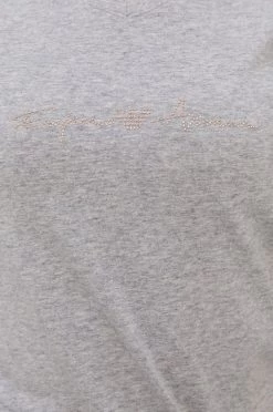 Γυναικεία Κοντομάνικο Μπλουζάκι Emporio Armani Underwear χρώμα: γκρι -Emporio Armani Underwear Κατάστημα unnamed file 510