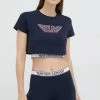 Γυναικεία Κοντομάνικο Μπλουζάκι Emporio Armani Underwear ναυτικό μπλε -Emporio Armani Underwear Κατάστημα unnamed file 744