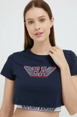 Γυναικεία Κοντομάνικο Μπλουζάκι Emporio Armani Underwear ναυτικό μπλε -Emporio Armani Underwear Κατάστημα unnamed file 747