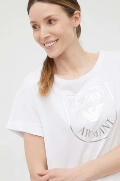 Γυναικεία Κοντομάνικο Βαμβακερό μπλουζάκι Emporio Armani Underwear άσπρο -Emporio Armani Underwear Κατάστημα unnamed file 763