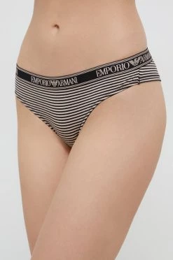 Γυναικεία Σλιπ Βραζιλιάνικο στρίνγκ Emporio Armani Underwear μαύρο