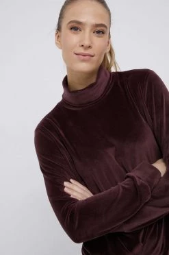 Γυναικεία Χωρίς φερμουάρ Μπλούζα Emporio Armani Underwear χρώμα: καφέ